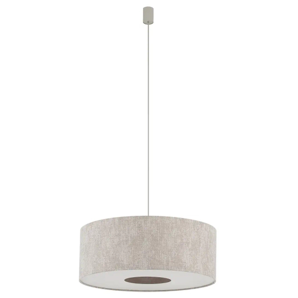 Tkaninowa lampa wisząca CEDRO 11665 z abażurem beżowa