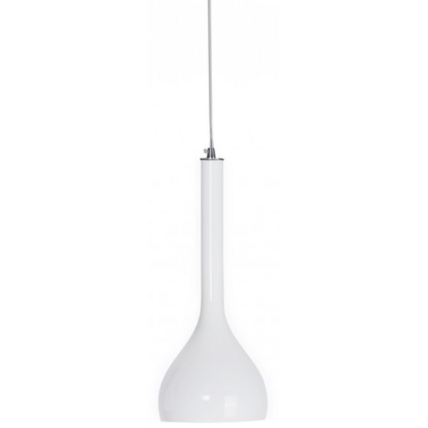 Skandynawska lampa wisząca Soul nad stolik do salonu biała