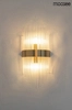 Złoty kinkiet glamour FLORENS kryształowa lampa do sypialni