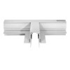 Łącznik-T do szyn magnetycznych 1233 metalowy biały