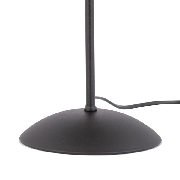 Jutowa lampka nocna Rondo 5100 TK Lighting okrągła czarna beżowa