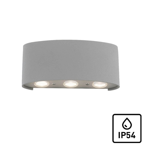 Metalowy kinkiet do ogrodu Carlo LED 4,8W 3000K lampa srebrna