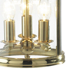Świecznikowa lampa wisząca Lambeth LAM0340 Dar Lighting przezroczysta mosiądz