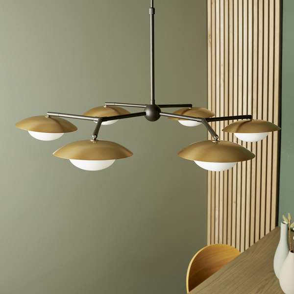 Nowoczesny żyrandol L&-192035 Light& restauracyjny złoty brązowy