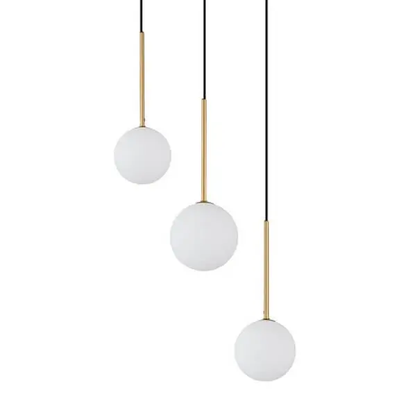 Lampa wisząca potrójna Karo 10304 balls czarna złota