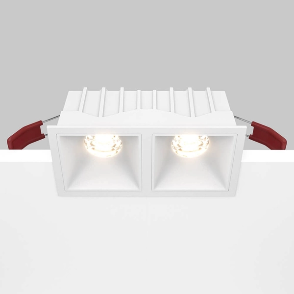 Prostokątny wpust sufitowy Alfa DL043-02-10W3K-SQ-W LED 20W 3000K biały