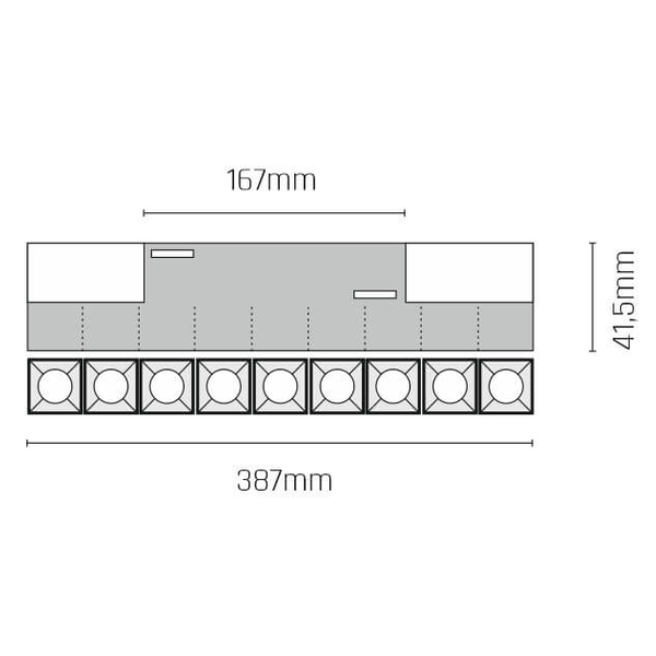 Lampa na listwie Komatsu Dot 6567 Shilo LED 24W 4000K system magnetyczny biała