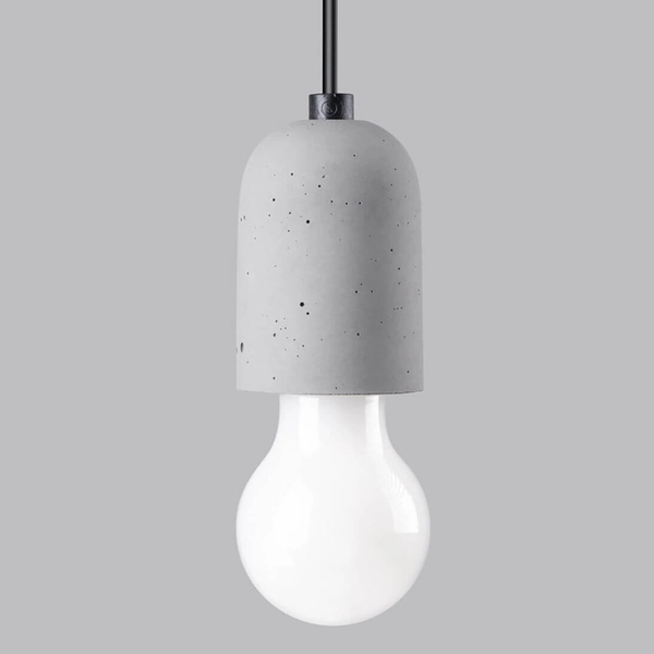 Wisząca lampa do jadalni Neso SL.1159 betonowa czarna szara