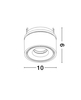 Ruchoma lampa wpustowa ALBACETE LE61360 LED 13W 3000K punktowa czarna