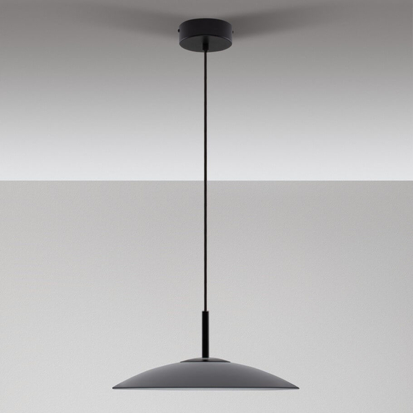 Lampa wisząca do jadalni PECA LE44273 LED 13W 3000K kopuła czarna szara