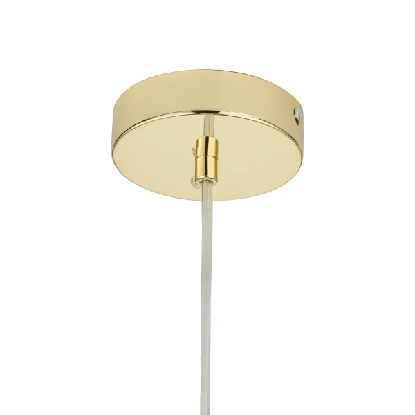 Lampa wisząca lustrzana Flash MP1238-200 gold Step szklana kula złota