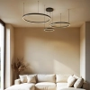 Pierścieniowa wisząca lampa do salonu Monza 1236 LED 116W 3000-6000K czarny