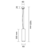 LAMPA wisząca NODA 5542 Shilo sopel OPRAWA tuba czarna OUTLET
