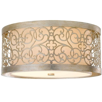Okrągła LAMPA sufitowa FE-ARABESQUE-F Elstead FEISS metalowa OPRAWA orientalny plafon wzorki patyna beżowe