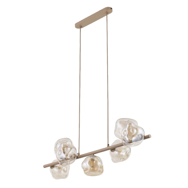 Wisząca lampa do jadalni Lava Sabia 11109 szklane kule beżowy