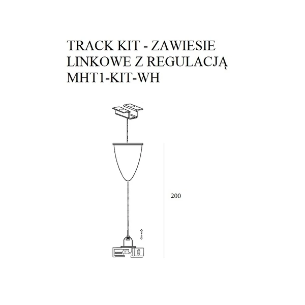 Linkowe zawiesie MHT1-KIT-WH Maxlight uchwyt do szynoprzewodu 3F białe