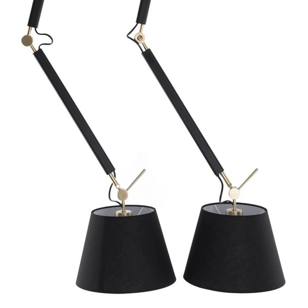 Regulowana lampa wisząca Zyta AZ4191+2xAZ2600 do salonu czarna