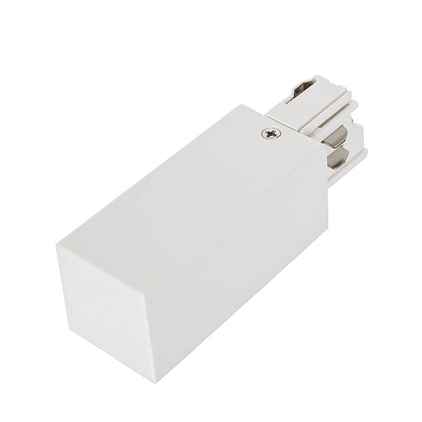 Zasilanie szynoprzewodu uziemienie prawe HT4-L01-I/WU Italux do 3-fazowej szyny natynkowej 230V biały