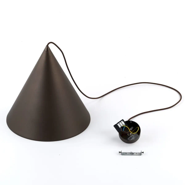 Trójkątna lampa wisząca nad stół CONO 10038 brązowy