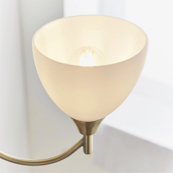 Lampa wisząca Alton 1805-3AN Endon potrójny szklany kielich mosiądz