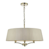 Plisowana lampa wisząca Cristin CRI0429 Dar Lighting mosiądz biała