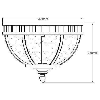 Zewnętrzna LAMPA sufitowa stropowa Halleron KL-HALLERON-F Elstead KICHLER ogrodowa OPRAWA rustykalna outdoor IP44 czarna przezroczysta