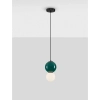 Szklana wisząca lampa nad stół JORELIA LE45257 LED 4W 3000K zielona biała