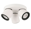Sufitowa LAMPA plafon NUORA SPL-2855-3C-WH Italux okrągła OPRAWA metalowa regulowane reflektorki białe czarne