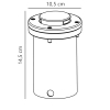 Najazdowa lampa wpustowa TILOS 96409934 zewnętrzna IP67 srebrna