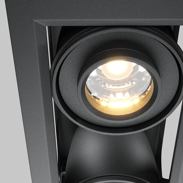 Podwójna lampa wpuszczana Metal Modern DL093-02-10W3K-B LED 20W czarna