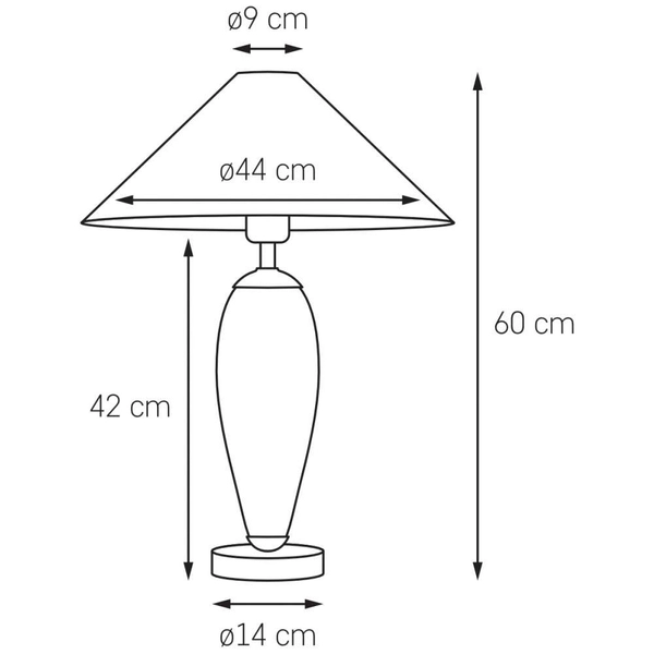 Abażurowa LAMPKA biurkowa REA 40608101 Kaspa stojąca LAMPA stołowa do sypialni nocna złota biała