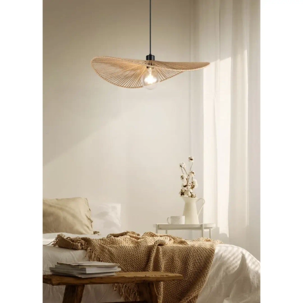 Ekologiczna lampa wisząca nad stół LAURINE R36161026 czarny brązowy