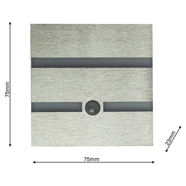 Lampa schodowa z czujnikiem Vox EKS1510 LED 0,6W 4000K biała srebrna