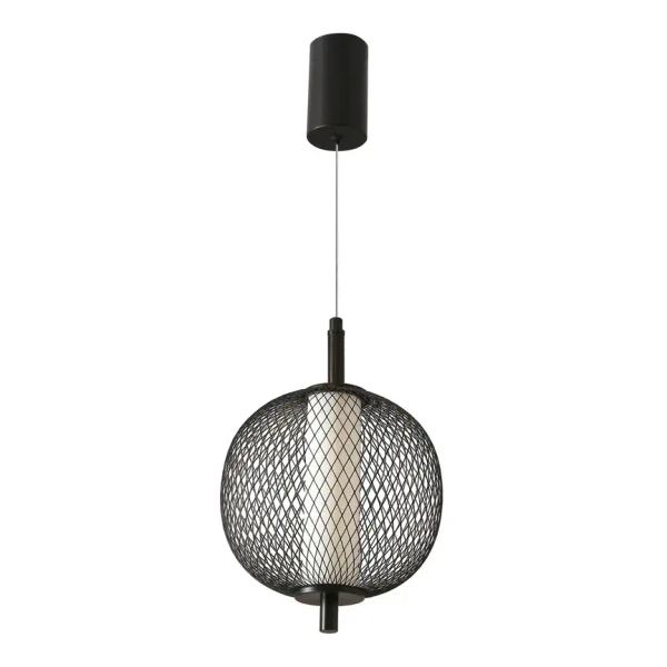 Loftowa lampa wisząca Puma 31-35332 LED 10W 3000K ażurowa kula czarny