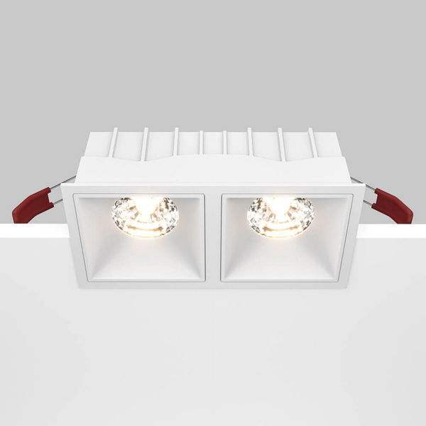 Metalowa lampa wpuszczana Alfa DL043-02-15W3K-SQ-W LED 30W 3000K biały