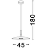 Zwisająca lampa do sypialni NAUTA LE44345 LED 16W 3000K plate czarna