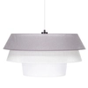 Wisząca lampa loft AMAR 160960104 abażurowa zwis okrągły czarny szary