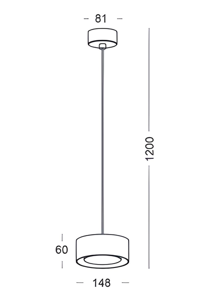 Wisząca lampa nad stół Braket 522901102 Elkim LED 6W 3000K okrągła biała