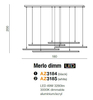 Salonowa lampa wisząca Marlo ściemnialna LED 49W 3000k biała