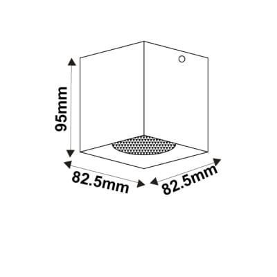LAMPA sufitowa BODI 09101/01/30 Lucide downlight metalowy prostokątny czarny