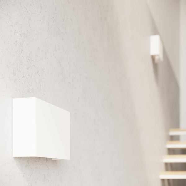 Kinkiet LAMPA ścienna SL.0419 prostokątna OPRAWA metalowa biała