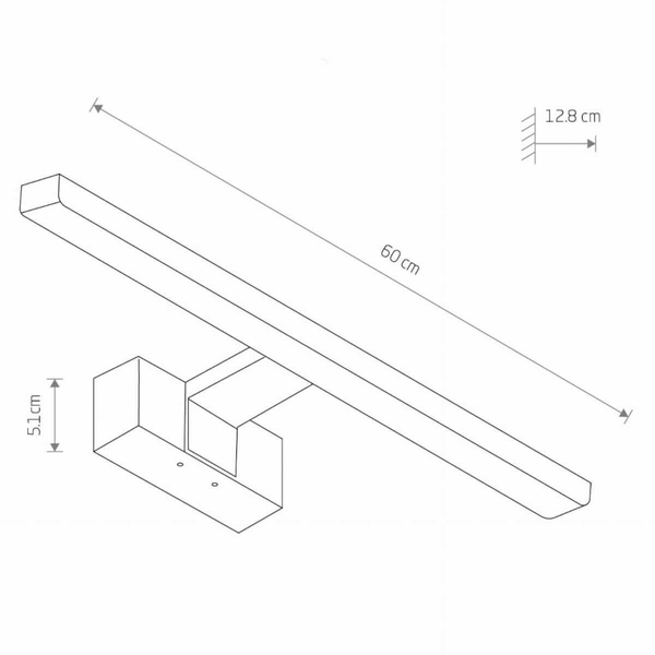 Ścienny kinkiet Cezanne 10681 LED 12W 4000K IP44 łazienkowy chrom