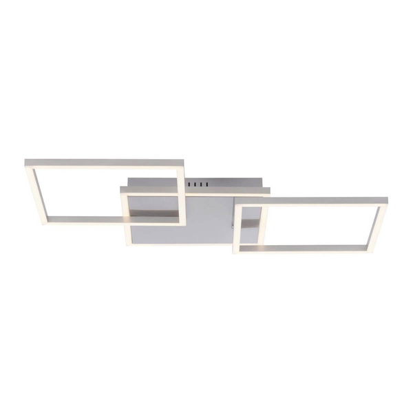 Kwadratowa lampa sufitowa IVEN 14003-55 LED 23W 3000K biały srebrny OUTLET