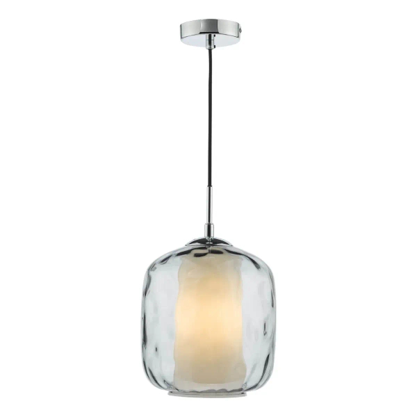 Wisząca szklana lampa Majella MAJ0150 do jadalni przydymiony chrom