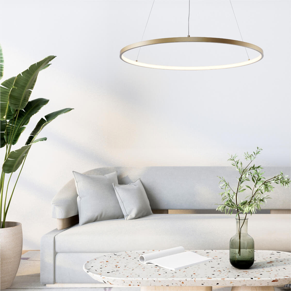 Lampa wisząca jadalniana Breno 2023201-GD60 LED 28W 3000-6000K ring złota