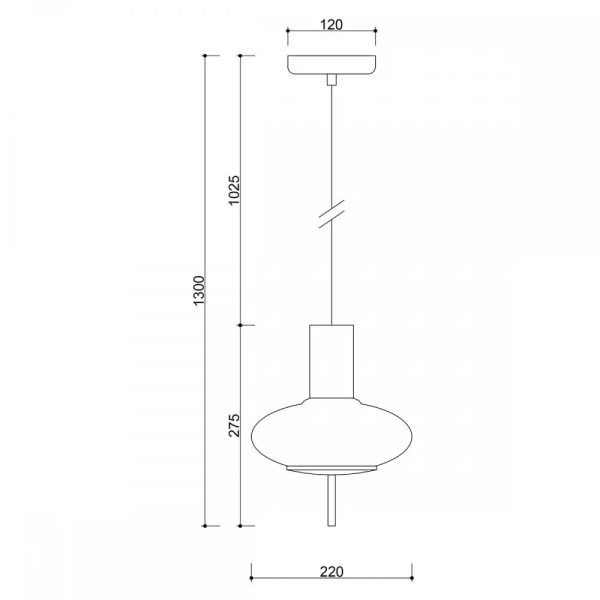 Wisząca lampa owalna TORNI TOA154P0 biała melonowy szklana metalowa żołty E27 do salonu