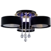 Glamour LAMPA sufitowa DRS8006/3 LED 180W TR BL Elem metalowa OPRAWA z pilotem kryształki złote czarne