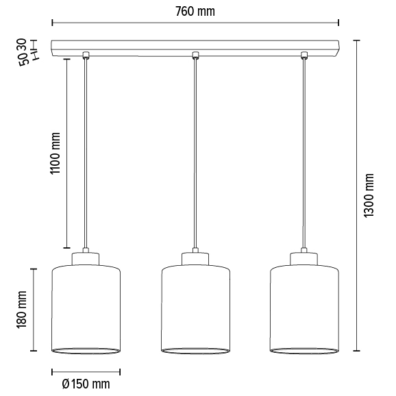 Loftowa lampa wisząca ZEFIR 111870304 szklany zwis przydymiony czarny