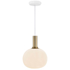 Kulista lampa wisząca szklana Alton 47313001 nad stół biały złoty