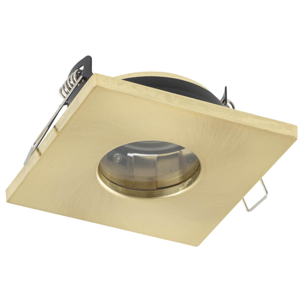 Lampa sufitowa podtynkowa Bahia 10712 IP44 kwadratowa mosiężna złota